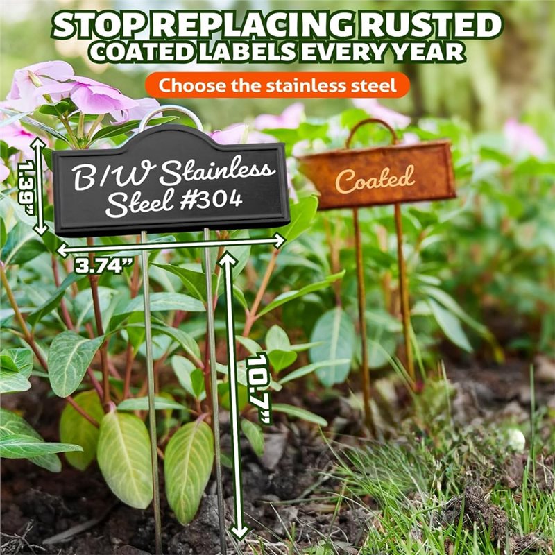 Plant Label Tags - Etichette in metallo RANA per piante,