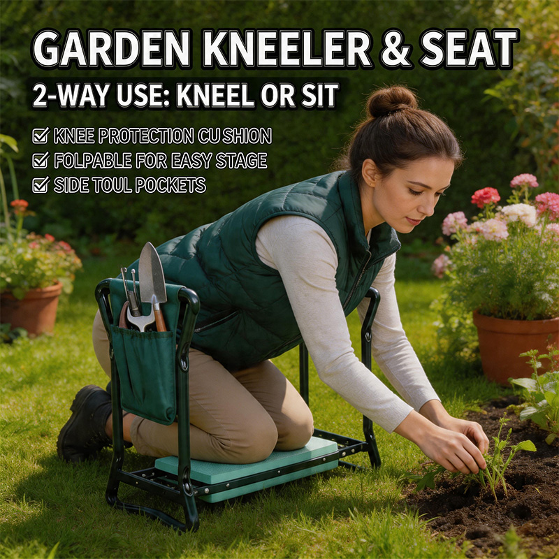 Garden Kneeling Pad - Sgabello da Giardino Pieghevole con Cuscino